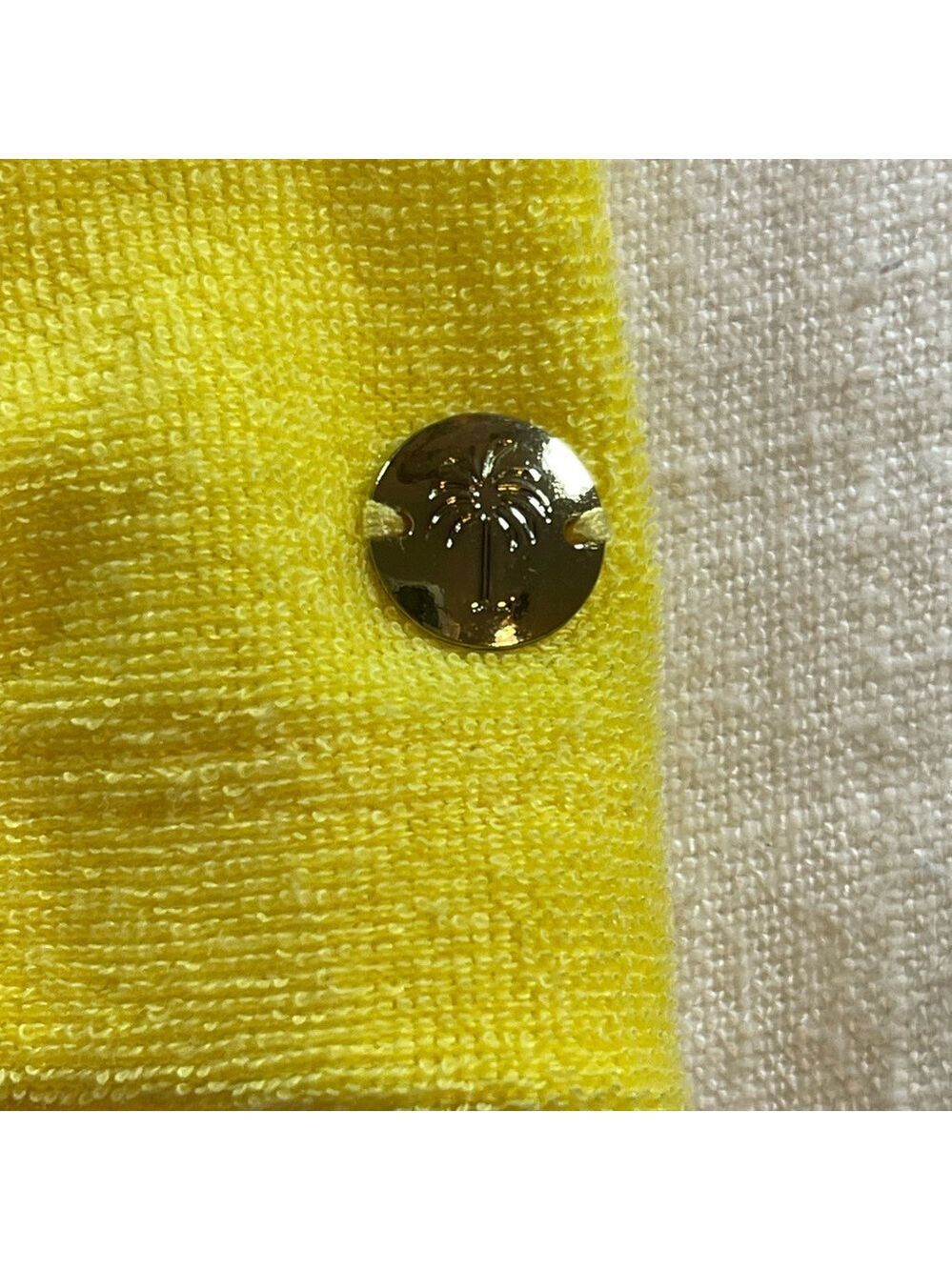 Lilly Pulitzer yellow strapless smocked dress stretchy terry cloth cover Sz XXS - Picture 6 of 8